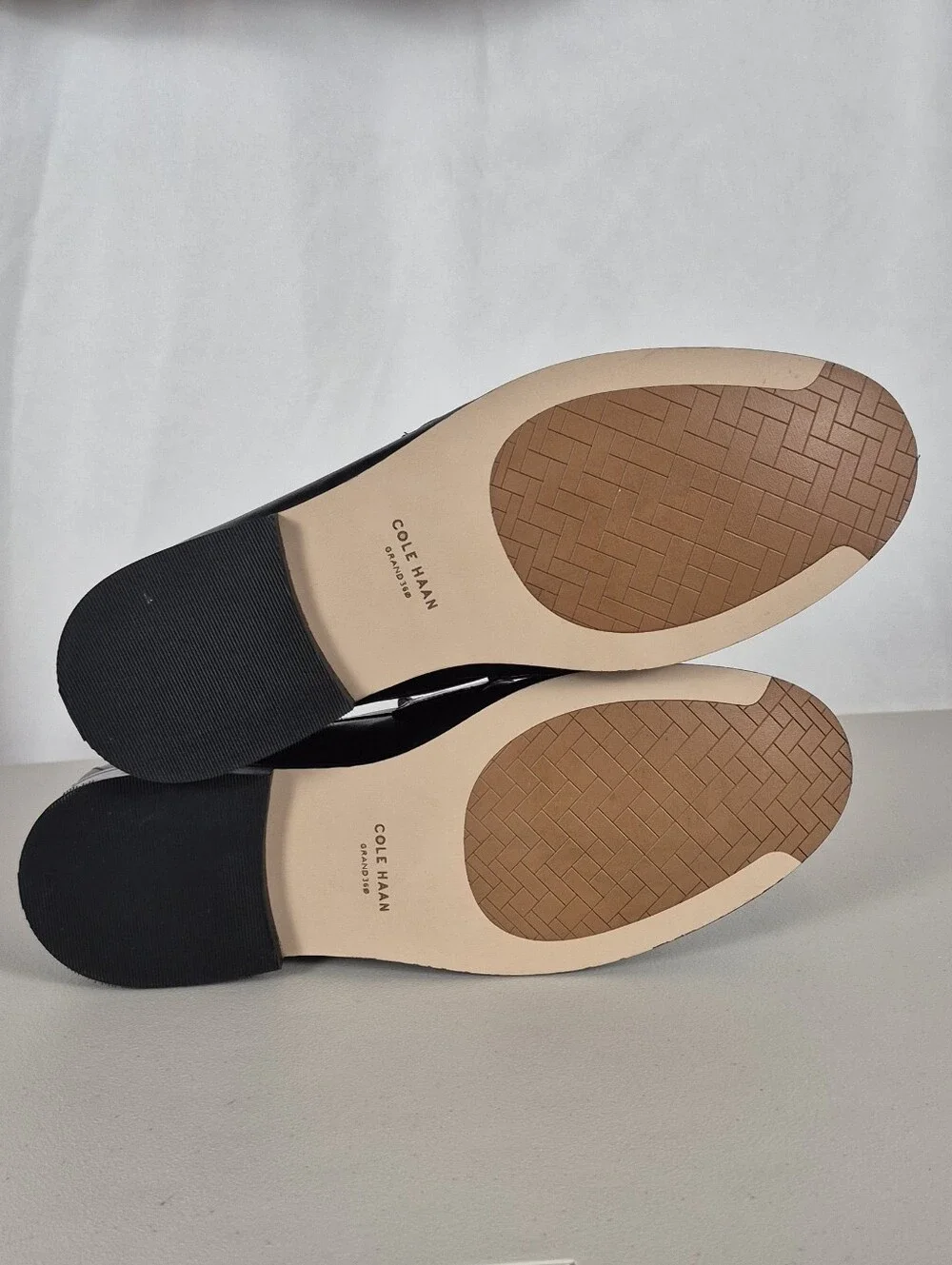 Cole Haan Women's Lux Pinch Classic Black Leather Penny Loafers - Size 7.5